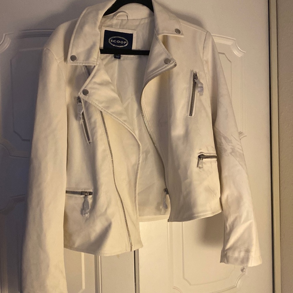 New vegan leather biker jacket